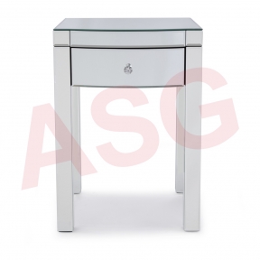 Layla Curved Mirrored Side Table