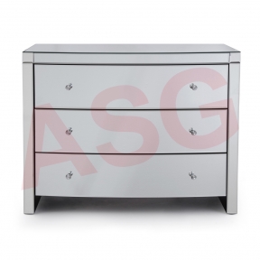 Layla Curved Mirrored Chest of Drawer