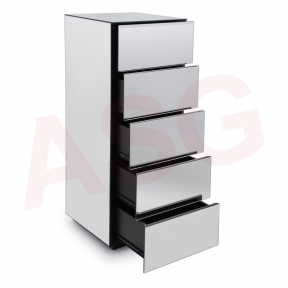 Brooklyn Toughened Mirrored Top Chest of Drawers
