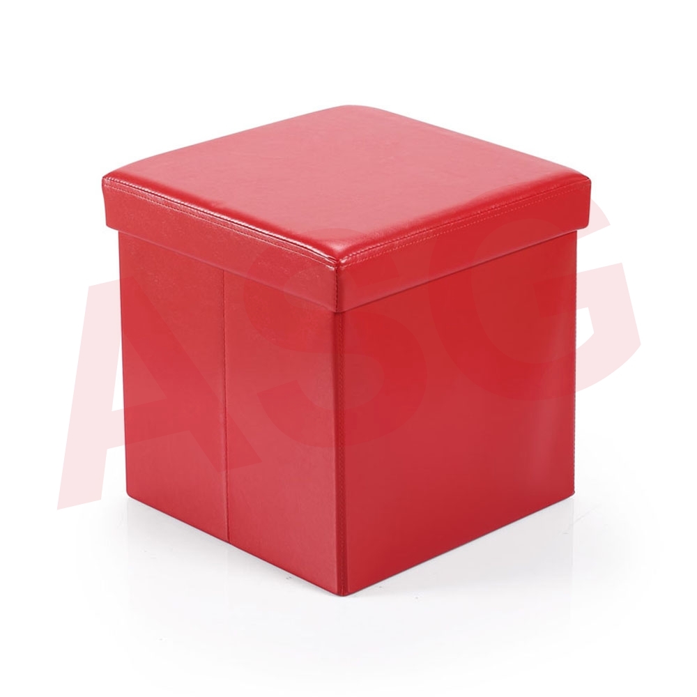 Hereford Range Foldable Cube Ottoman-Red