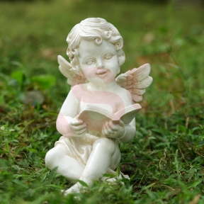 Reading Cherub Garden Ornament