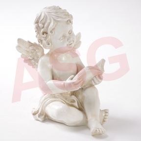 Reading Cherub Garden Ornament