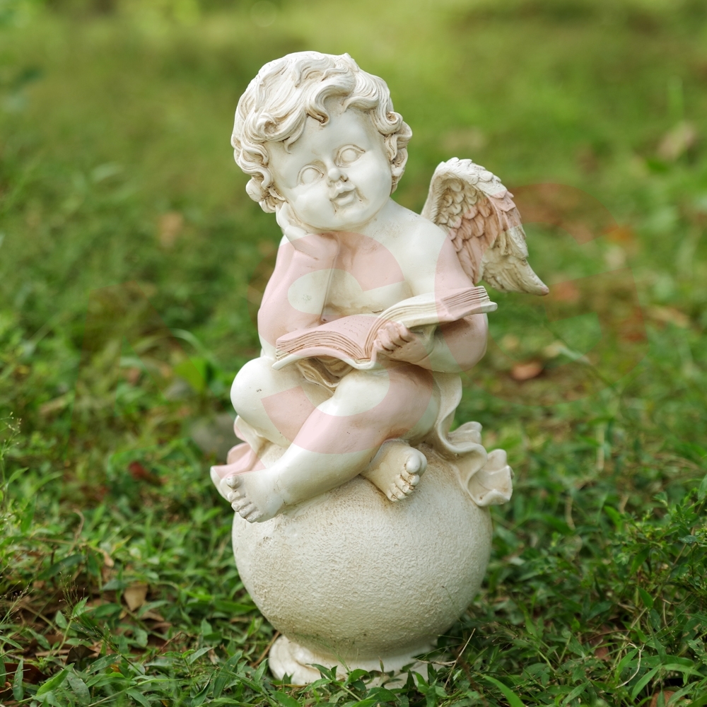 Angel Learing Garden Ornament