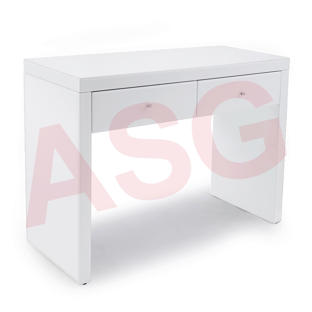 Madison White Glass Dressing Table